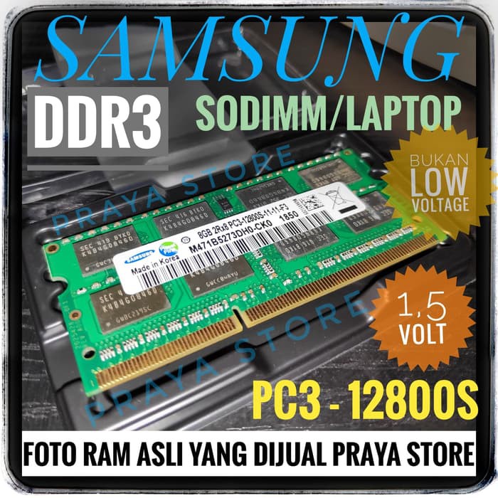 Original Samsung Ram Ddr3 8gb Sodimm Non L Laptop Pc3 12800 1600 Mhz Shopee Indonesia