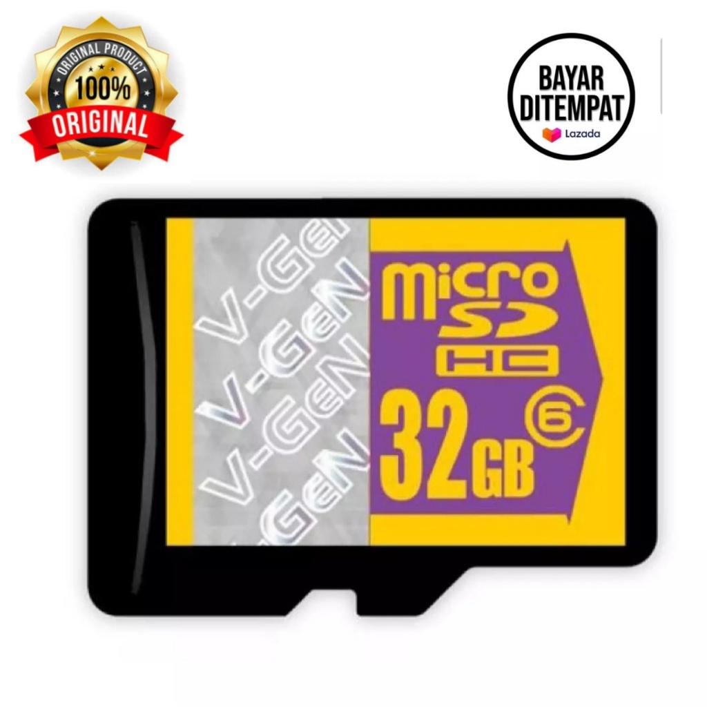 Memory Card MICRO SD V-GEN 32 GB CLASS 6 Series Speed Up To 48MB/s Memory Card HP 32GB V-GEN -Original