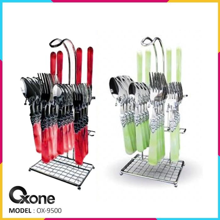 Oxone OX-9500 Sendok &amp; Garpu Makan 20Pcs Dengan Hanger