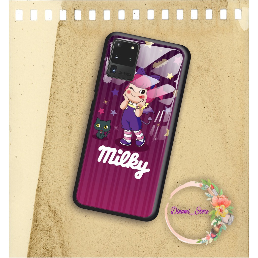 back case glass MILKY PEKO Samsung J2prime G530prime A01 CORE A20 A30 A20s A50 A50s A21s A01 DST1134