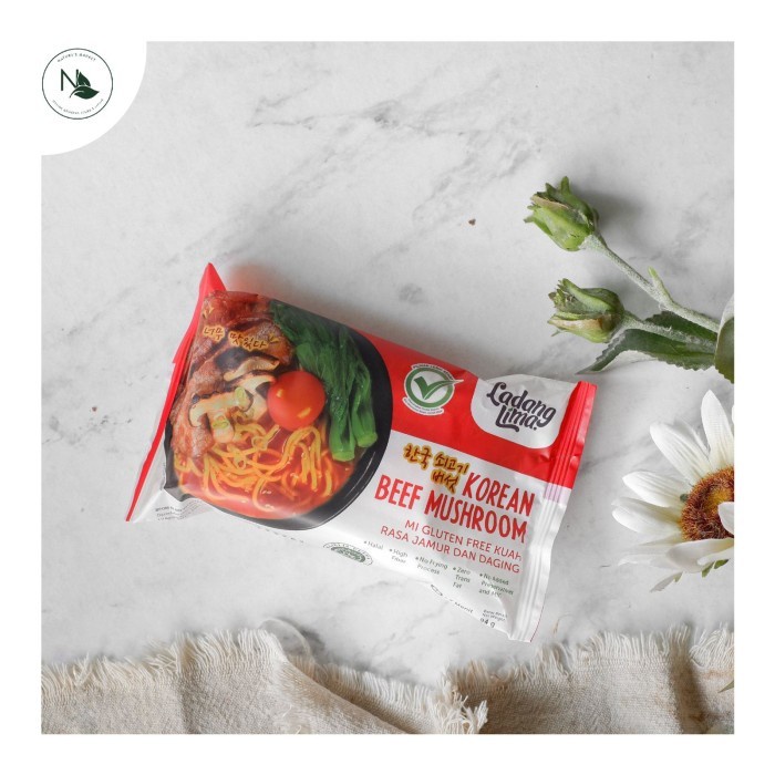 

Ladang Lima Gluten Free Korean Beef Mushroom Instant Noodle 94gr