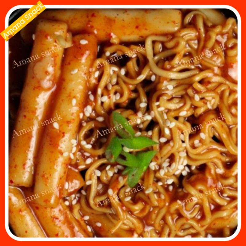 Topokki Ramyeon Rabokki Makanan tteokbokki camilan khas korea jajanan tradisional asli instan halal mozarella asin pedas gurih enak ringan lainnya toppoki teokpokki tobboki ASHIAAAP