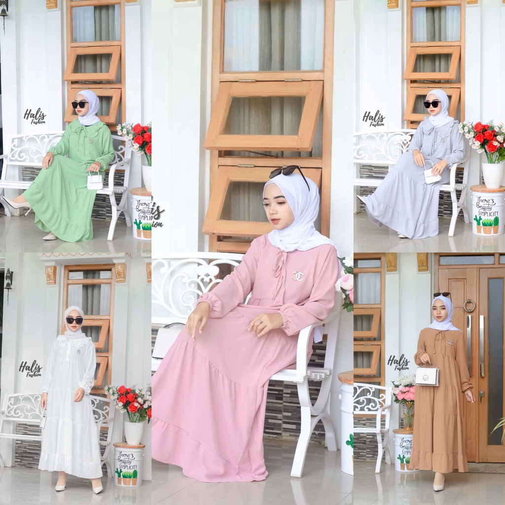 MIDI &amp; MAXI DRESS CRINGKLE ORI HALIS CERIA WIDYA ZARA JULIA OMBRE VINTAGE LOOK ootd fashion