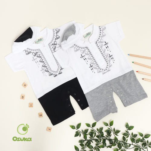 OZUKA Baby Boy Set/ Setelan Anak Laki Laki Muslim - Romper Koko Kode: KDM-01