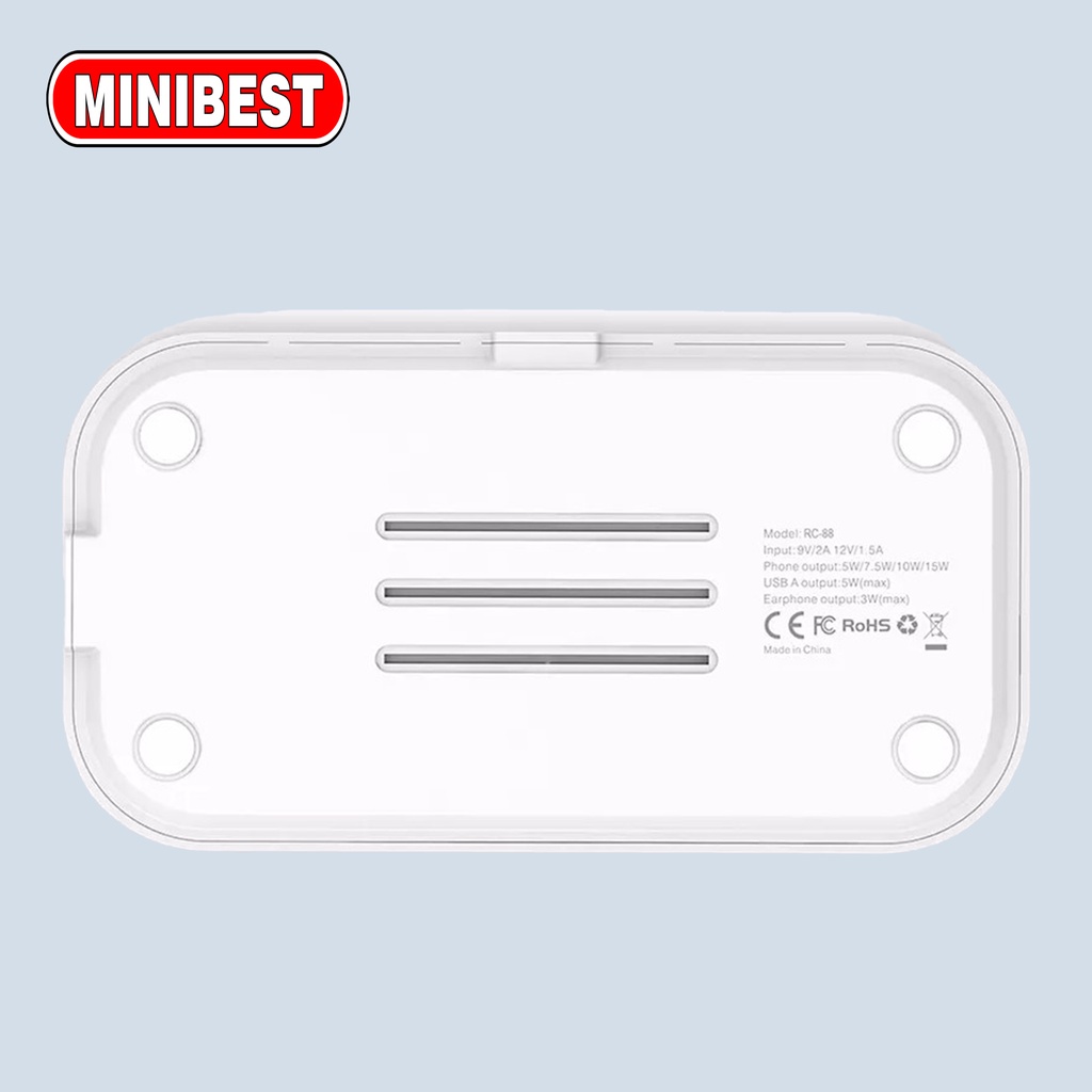 MINIBEST Wireless Charging Night Light 2 in 1 Fast Charging For Universal Smartphone Multifungsi
