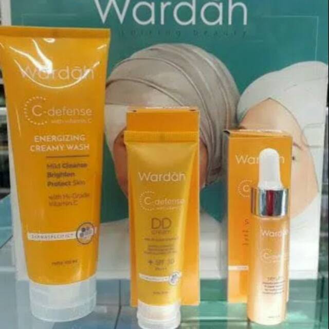 Wardah Paket C Defense ( Serum, DD Cream, Creamy Wash 60ml)
