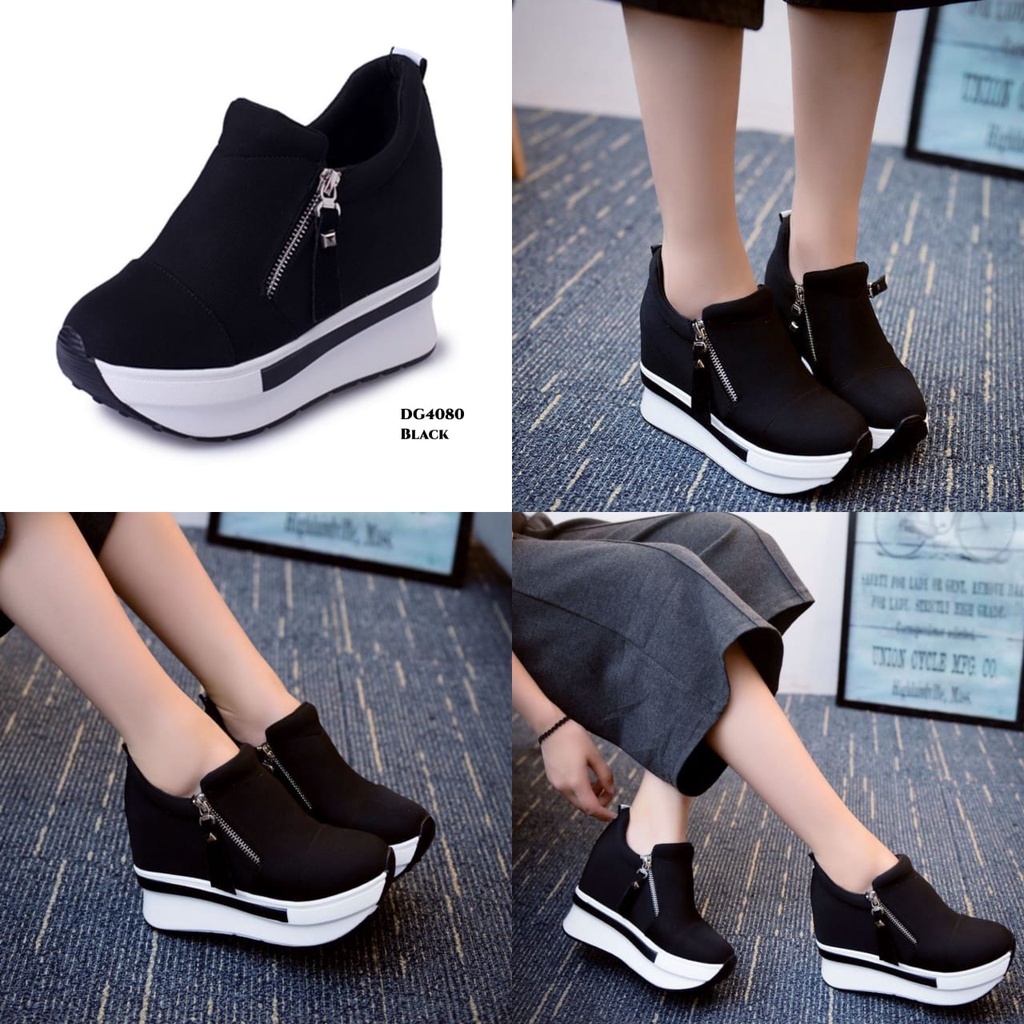 PRF Sneakers High Sepatu Wedges Velo Fashion Korea DG4080