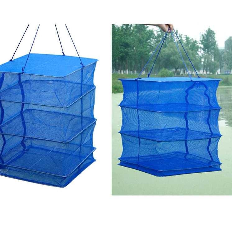 Hot Sell.. Pengeringan jaring ikan Rak Pengering Jemur Makanan Buah Ikan Asin Dyring Mesh Net 3 Laye