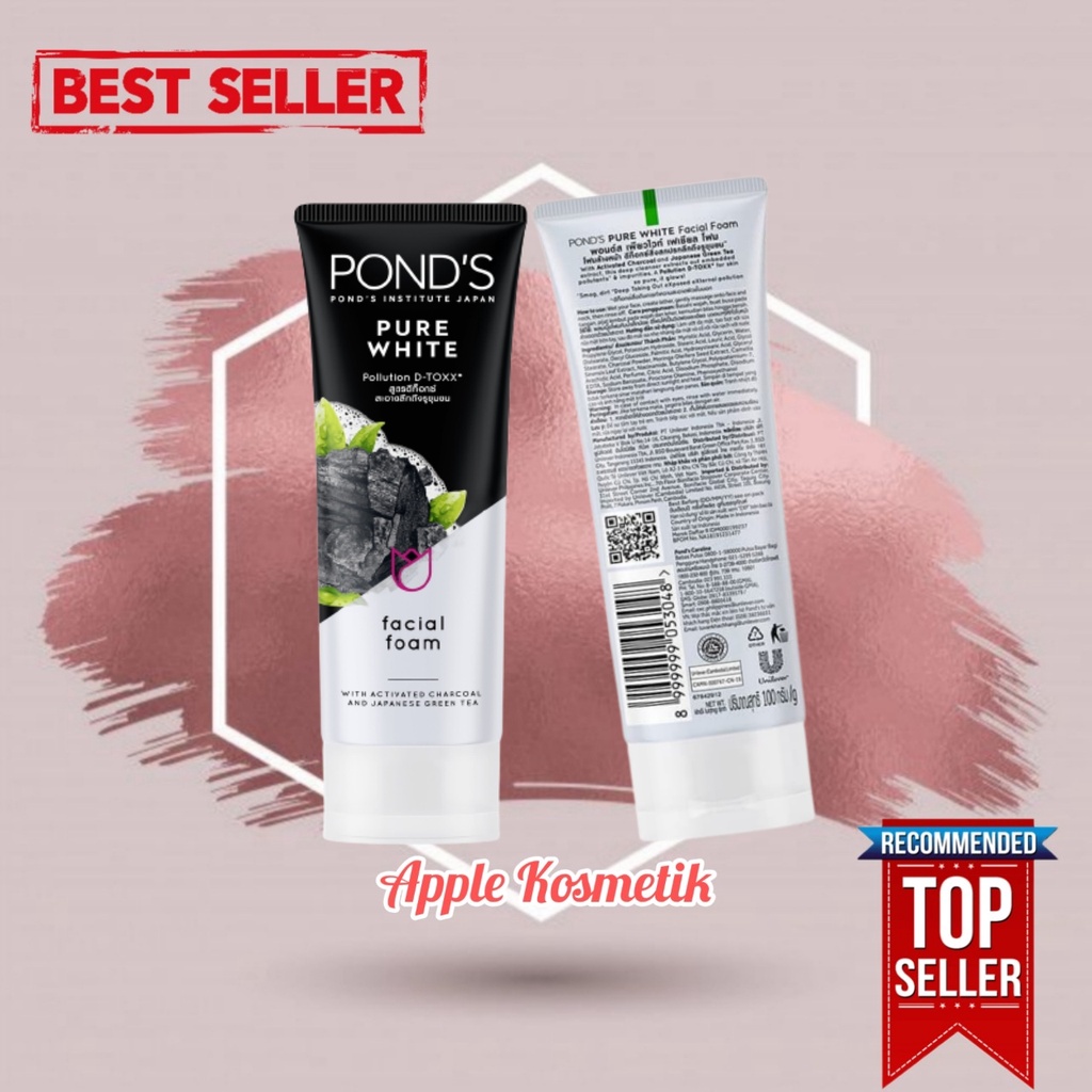 POND'S Pure Bright Facial Wash 100g - BLACK - Apple_Kosmetik