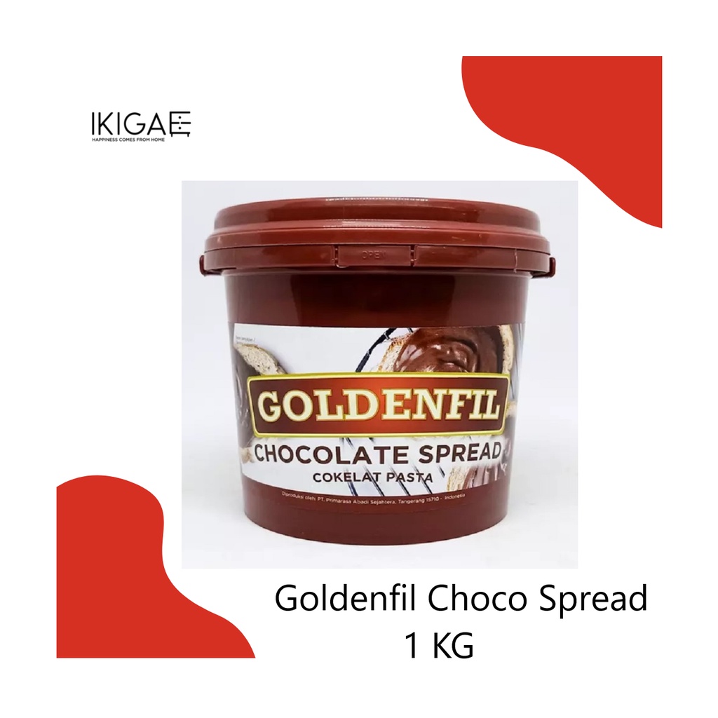 GOLDENFIL CHOCO SPREAD / CRUNCHY/ SELAI COKLAT 1 KG