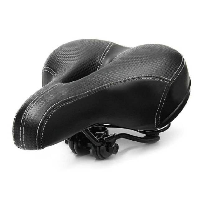 UpperX Jok Sadel Sepeda Bike Saddle Wide Seat Soft Pad Cushion UX01 Black Grab Medan