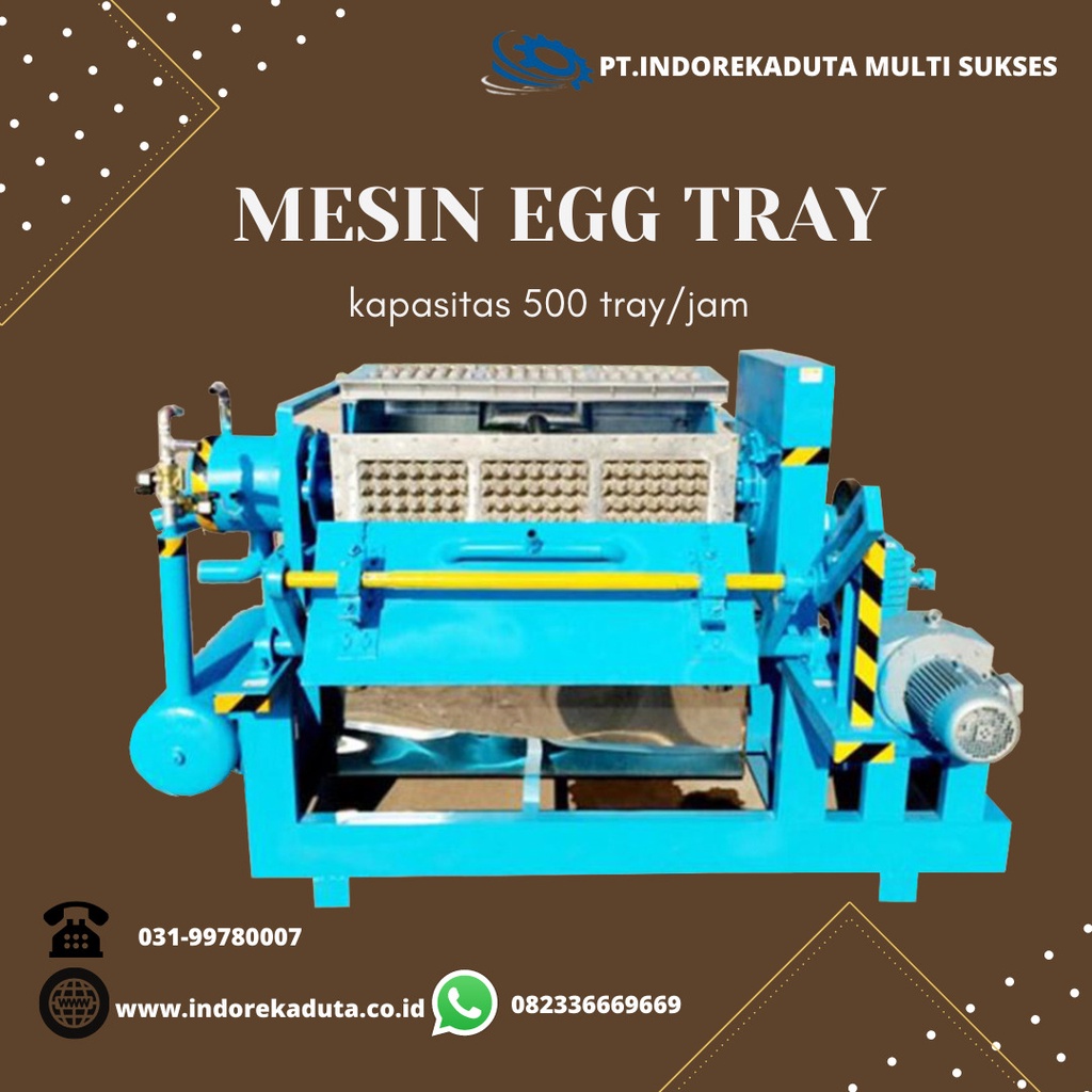 Mesin egg tray ET-005 include model tanpa pengering