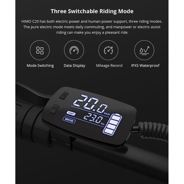 Promo Original Xiaomi HIMO C20 Sepeda Listrik Elektrik Lipat c 20 250w Mijia