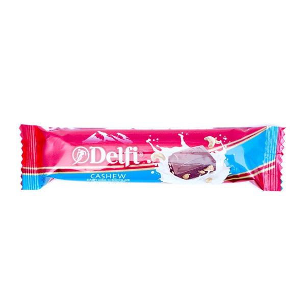 

DELFI Cashew Dairy Milk Chocolate 20g - Cokelat Susu Kacang Mete