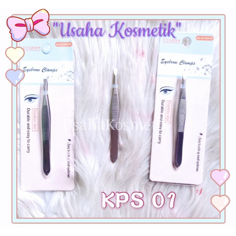 ECER!! PINSET ALIS STAINLESS  / BULU MATA / PENCABUT BULU ALIS KPS 01