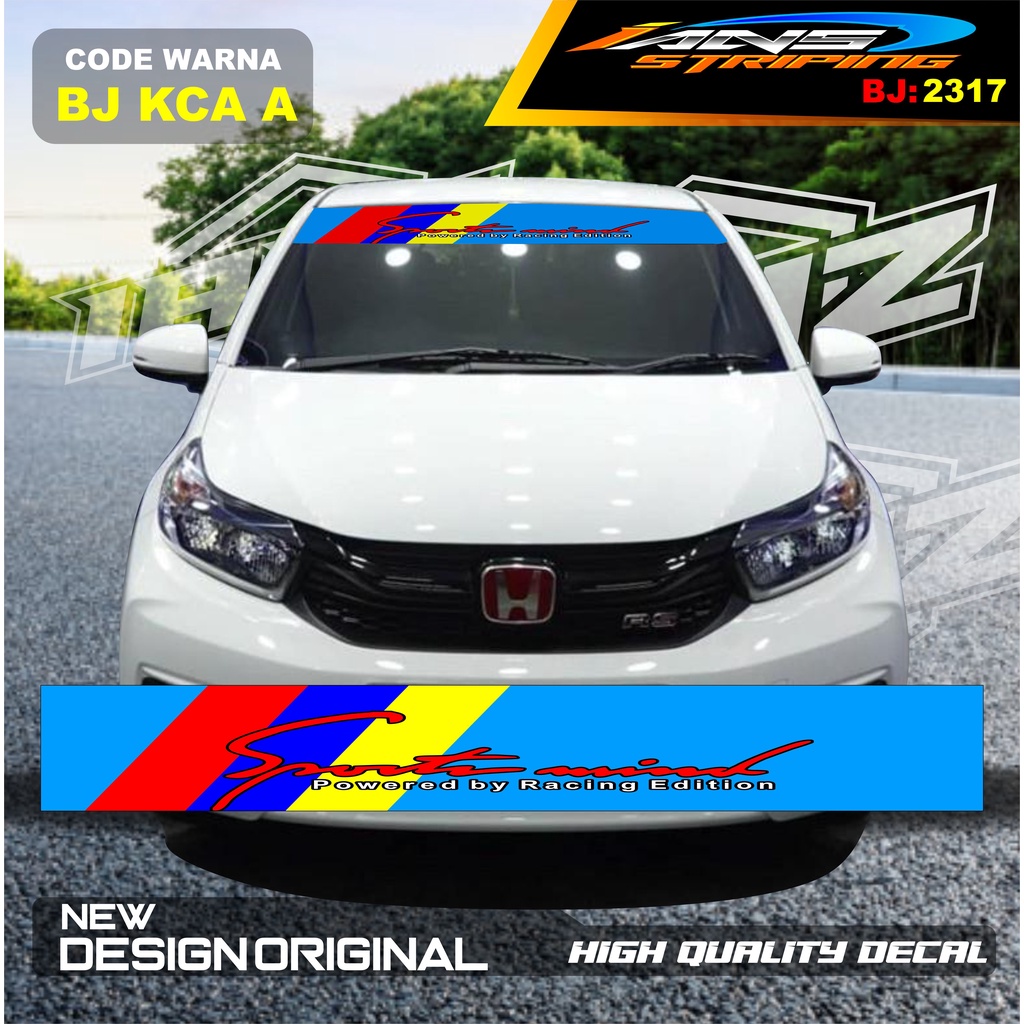 DECAL STICKER KACA DEPAN MOBIL BRIO / STICKER KACA DEPAN MOBIL HONDA JAZZ / VARIASI STIKER MOBIL AYL