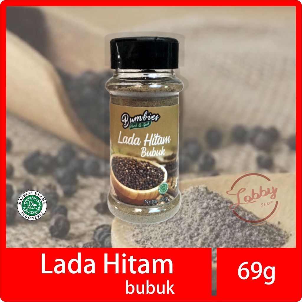 

Bumbies Product Lada Hitam Bubuk 69gram | Ground Black Papper | Rempah-rempah Bumbu Dapur
