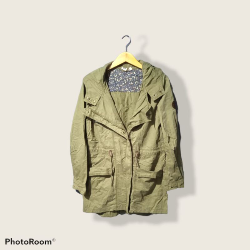 jaket Thrifting/jaket second ROXY parka warna hijau army