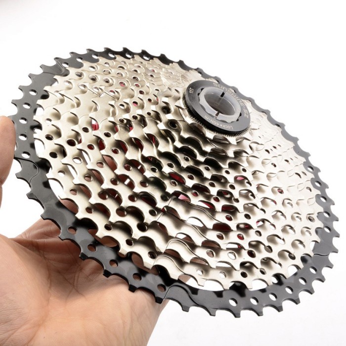 Sprocket Cassette Sunshine 11 Speed 11-42T Gir Sepeda Silver