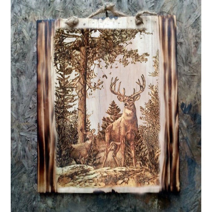 Hiasan Dinding Dekorasi Dinding Lukisan Rusa Vintage Hiasan Dinding Ruang Tamu Cafe