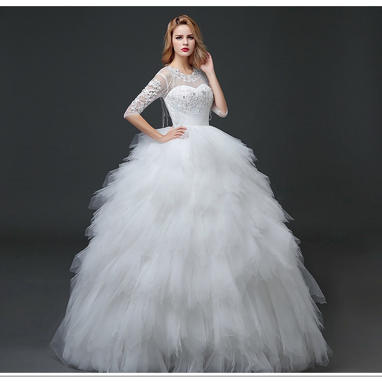 Baju gaun pengantin gaya korea sweeet heart wedding dress