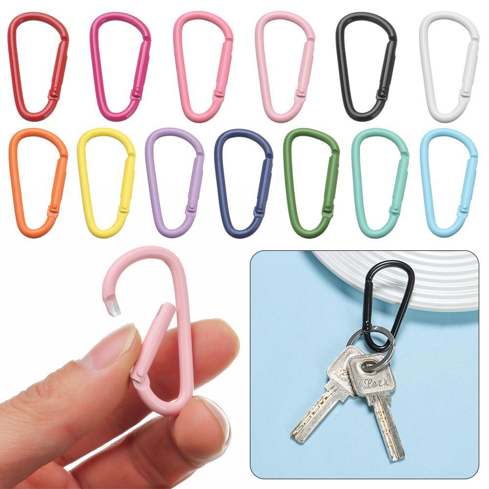 Suyo 5Pcs Tombol Panjat Keselamatan Olahraga Luar Ruangan Carabiner Multicolor Aluminium Alloy