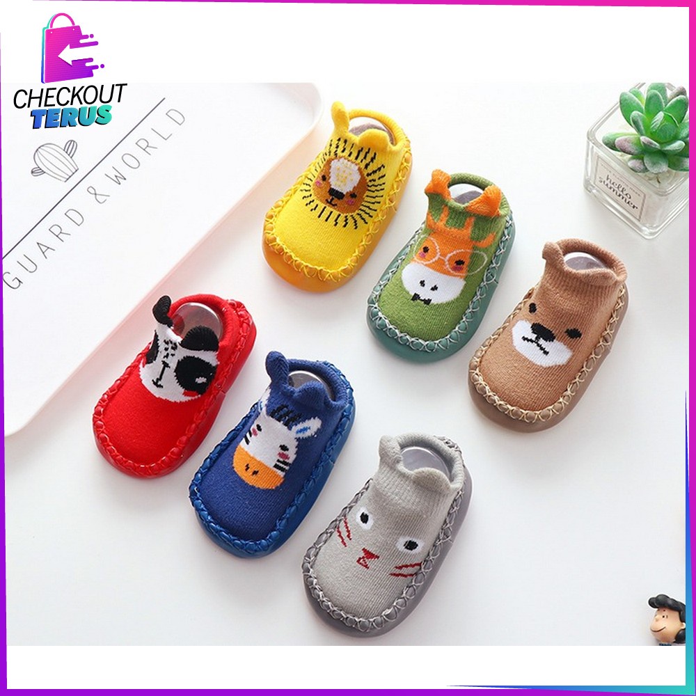 CT P3 Sepatu Anak Bayi Sepatu Prewalker Baby Shoes Socks Anti Slip Kaos Kaki Anak Bayi Lucu