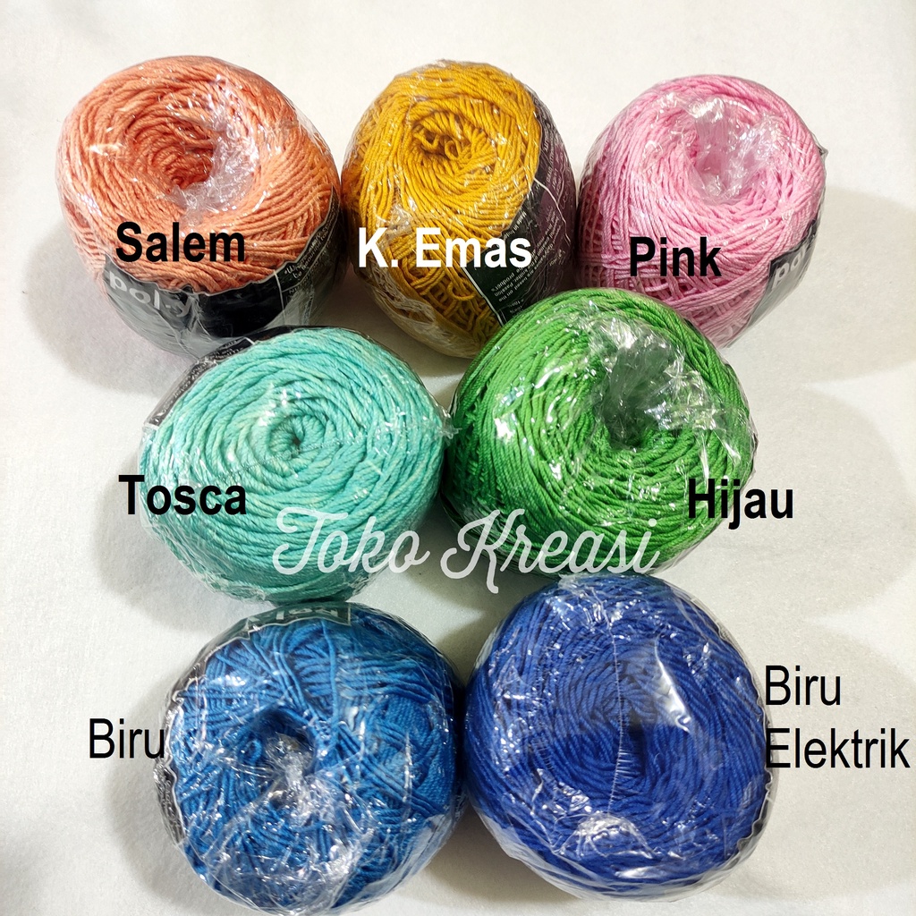 Benang rajut polyester/ poly kilap UNIONYARN 100 gram