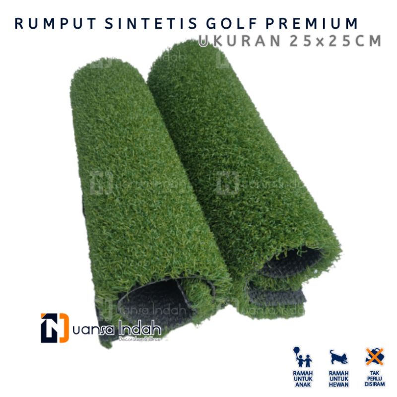 rumput sintetis golf premium 25x25 cm