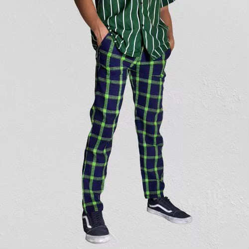 COD- Celana Tartan Kotak-kotak Pria Celana Panjang Pria Celana Panjang Kotak-kotak Celana Tartan Cow