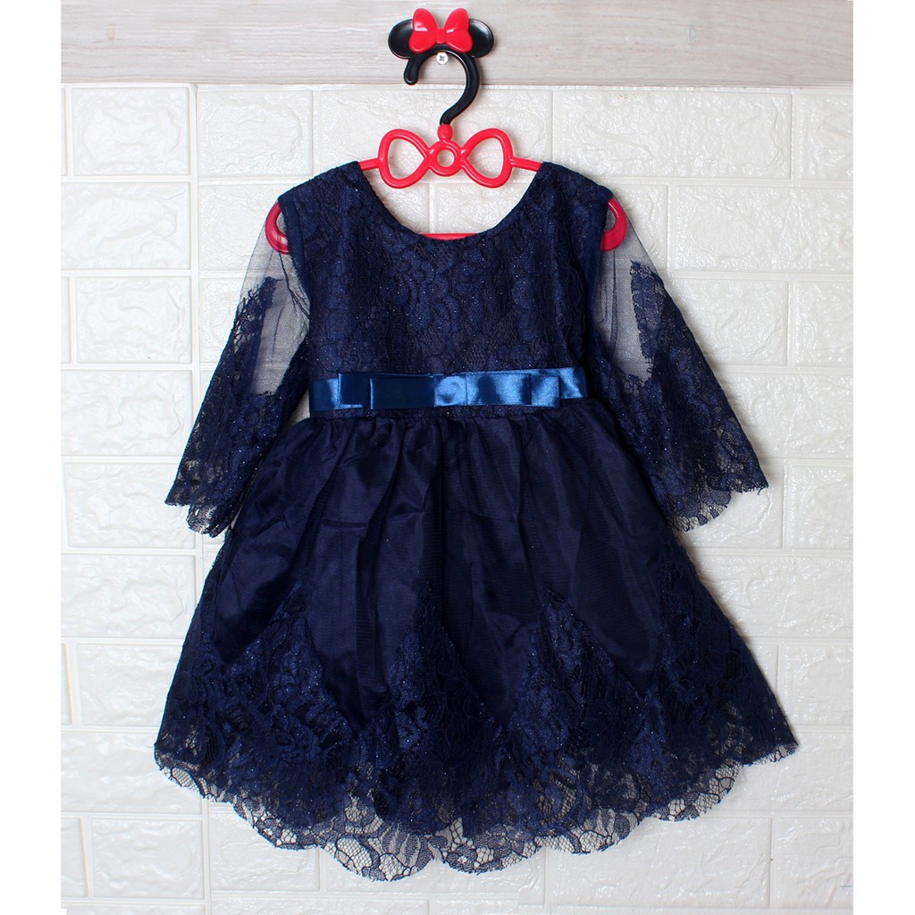 Dress Cozy Kids/Promo Dress Brukat Anak 1- 4 Tahun/ Gratis Bando/ Baju Pesta Anak Sale !!!!