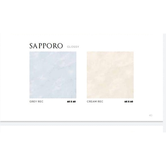 SAPPORO REC GLOSSY UK.60X60 DINDING LANTAI KERAMIK PLATINUM