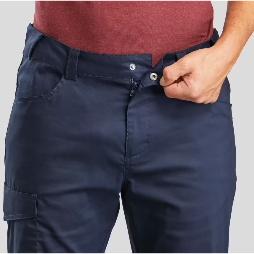 QUECHUA NH100 Celana Beritsleting Trousers Pria Hiking Nyaman Dipakai