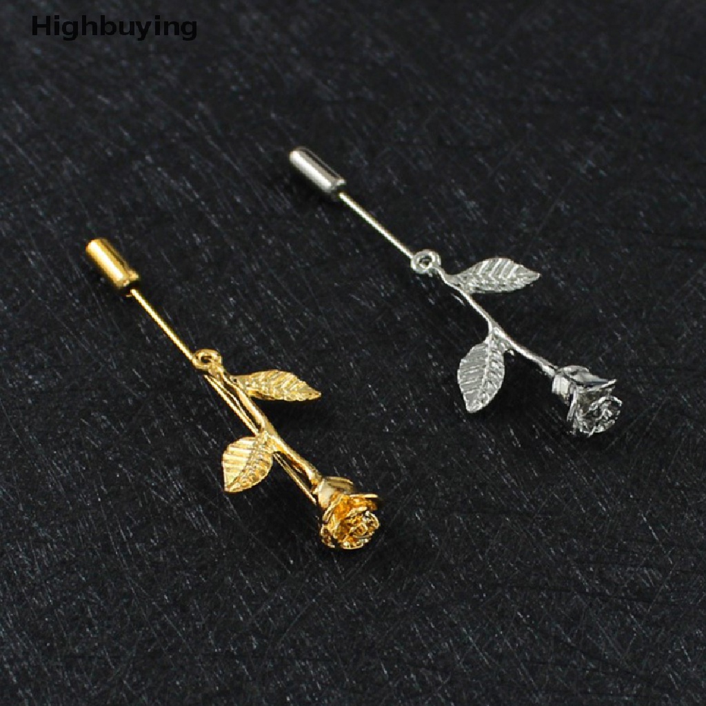 Hbid Bros Pin Bentuk Bunga Teratai Warna Gold / Silver Untuk Wanita