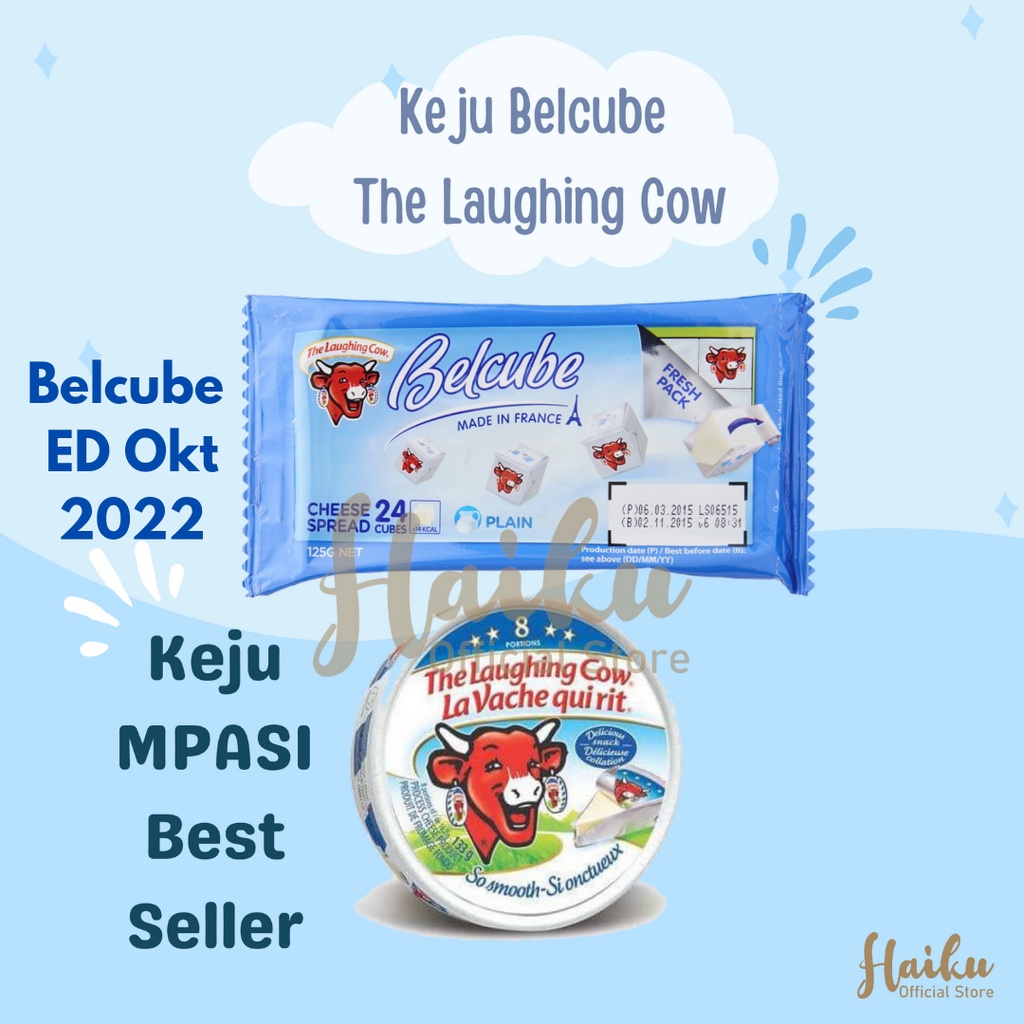 Jual Keju Belcube plain Cheese 125 gr keju mpasi bayi / The Laughing ...
