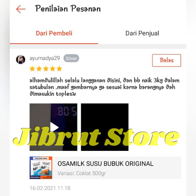 OSAMILK SUSU SAPI BUBUK PENGGEMUK BADAN ANAK DAN DEWASA 500gr