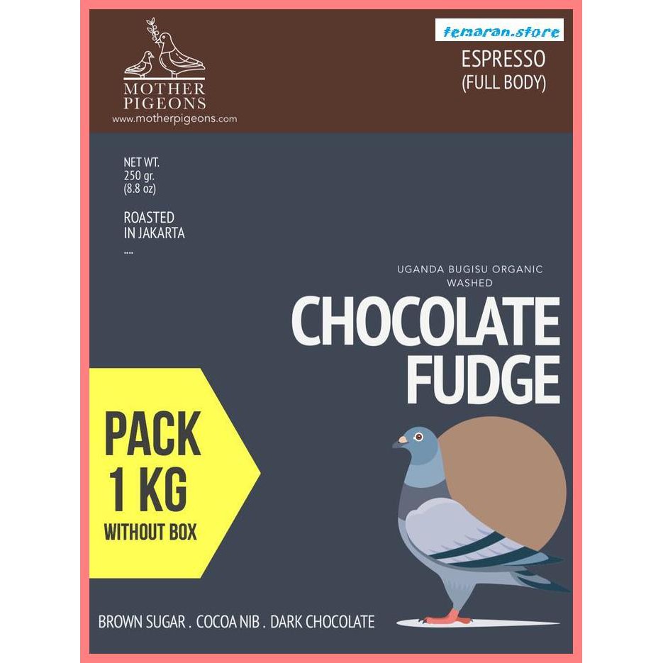 

Kopi- CHOCOLATE FUDGE (Uganda Bugisu Organic Washed) 1 Kg Pack! -Biji-Kopi.