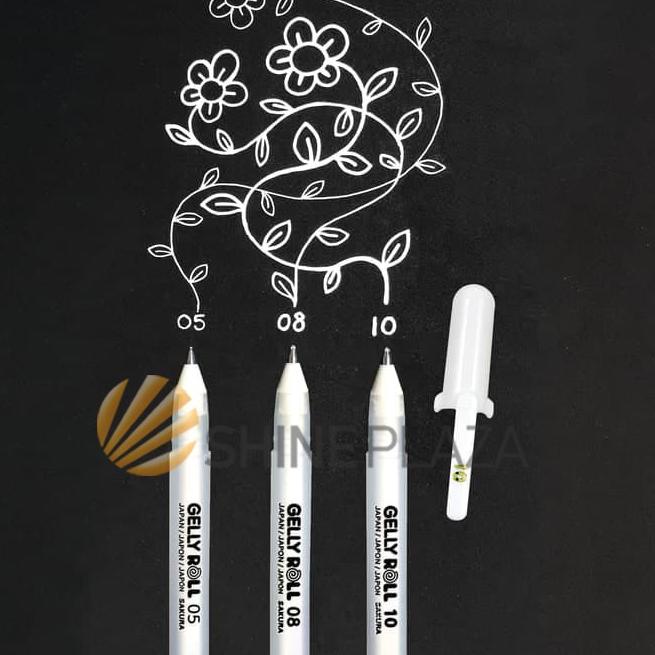

[KODE PRODUK 737F] Sakura Gelly Roll Classic White Gel Pen - Pulpen Gel Putih 0.5mm 0.8mm 1.0mm