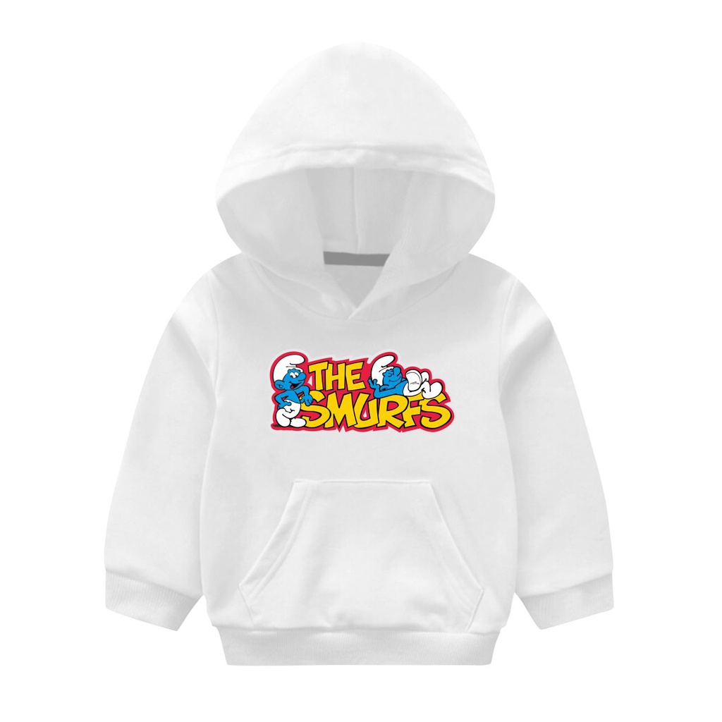 Sweater THE SMURFS Anak usia 1-7 tahun Cowok cewek sweater Hodie unisex Pakaian anak murah