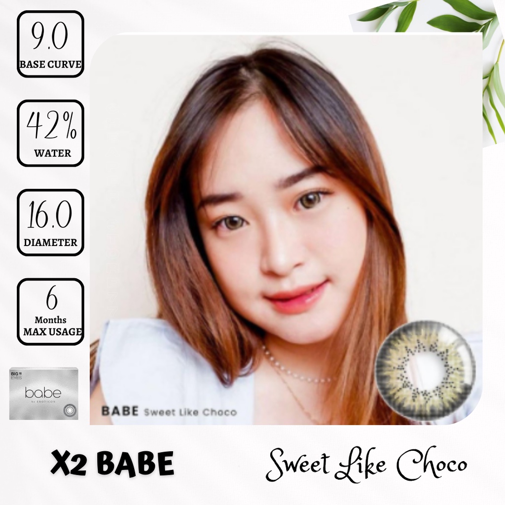 SOFTLENS X2 BABE (BIG EYES) MINUS 3.25 sd 6.00