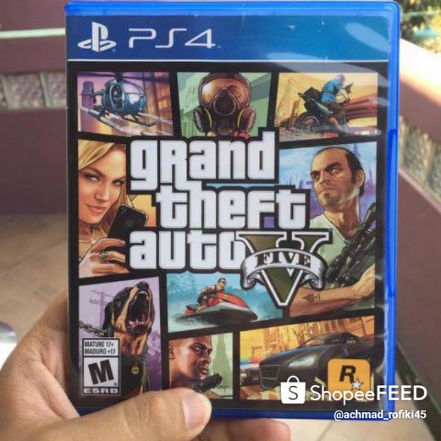 GTA V kaset  ps 4 seken mulus dapat DLC nya