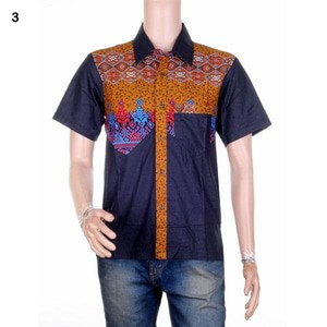 Baju Batik Pria | Kemeja Batik | Hem Batik Kombinasi Candra