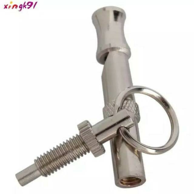Peluit Anjing Ultrasonik Silver Dog Ultrasonic Whistle Pluit Melatih Adjustable Frequency