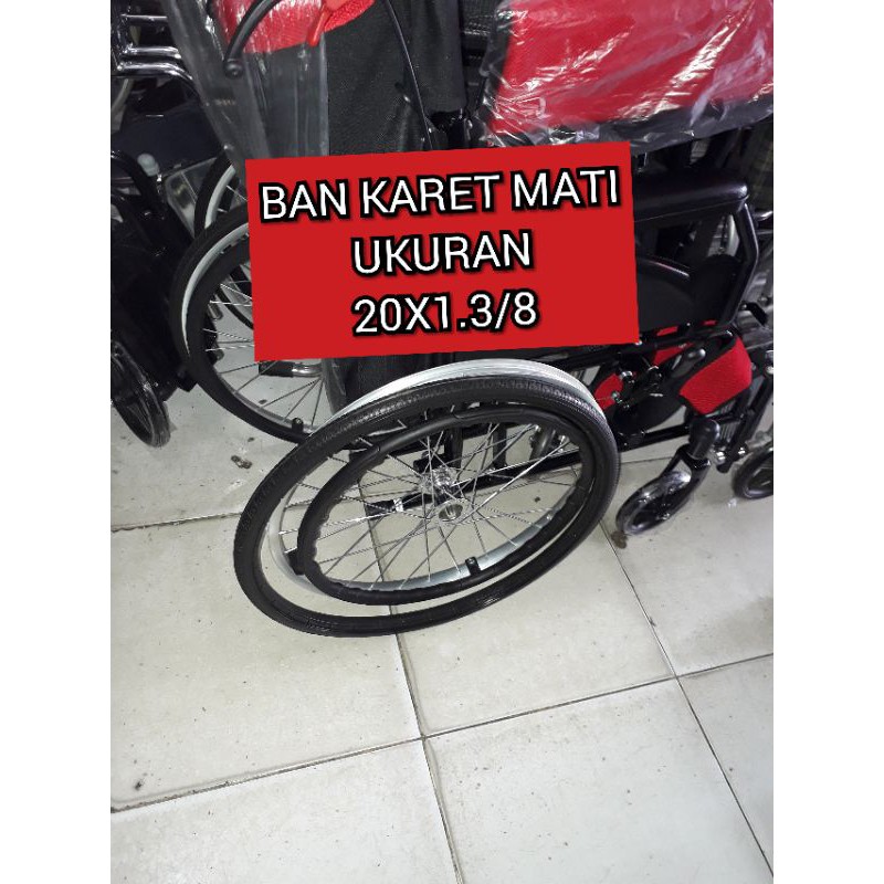 Ban mati kursi roda alumunium ukuran 20x1.3/8