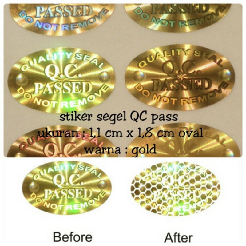 

Stiker hologram QC PASSED OVAL