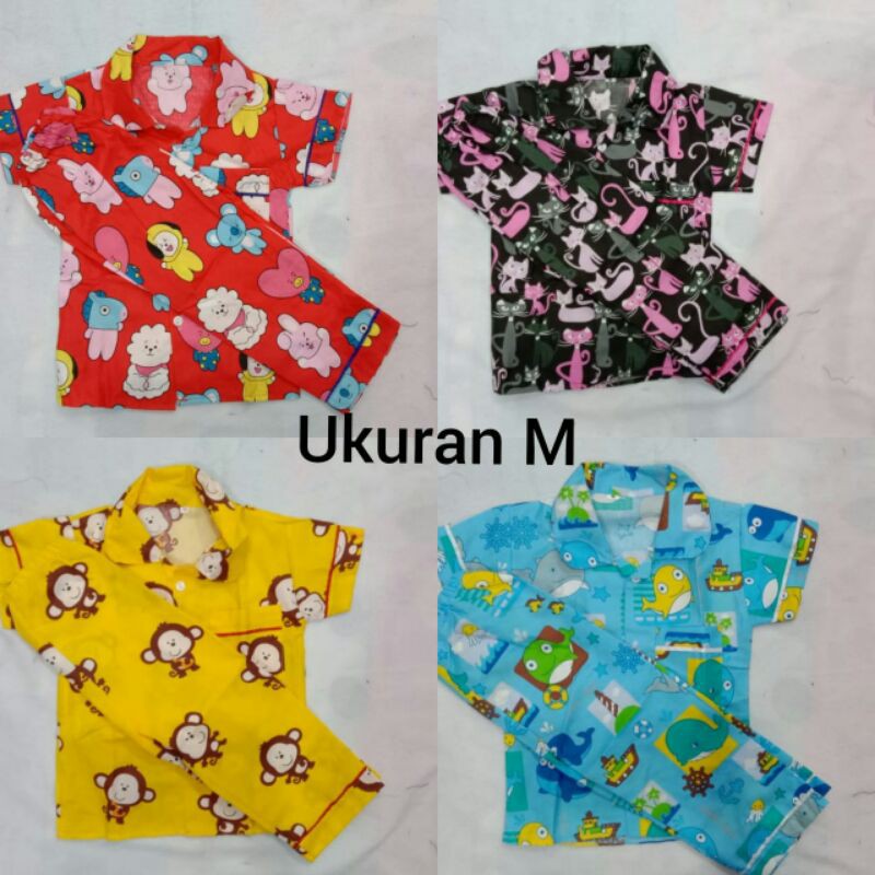 piyama anak ukuran m,l dan xl