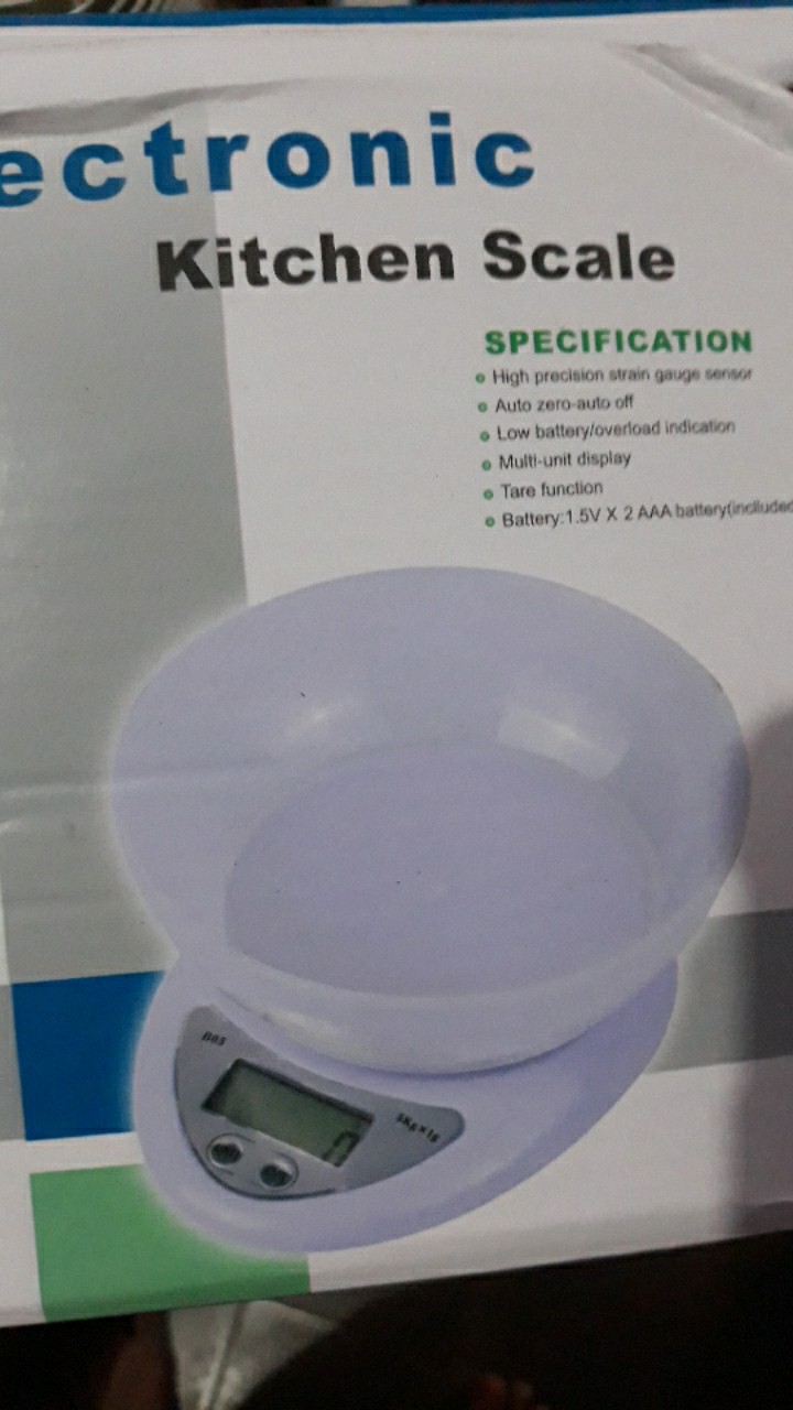 Nagada Timbangan Digital Mangkok 5kg/1g / Electronic Kitchen Scale 5kg X 1g