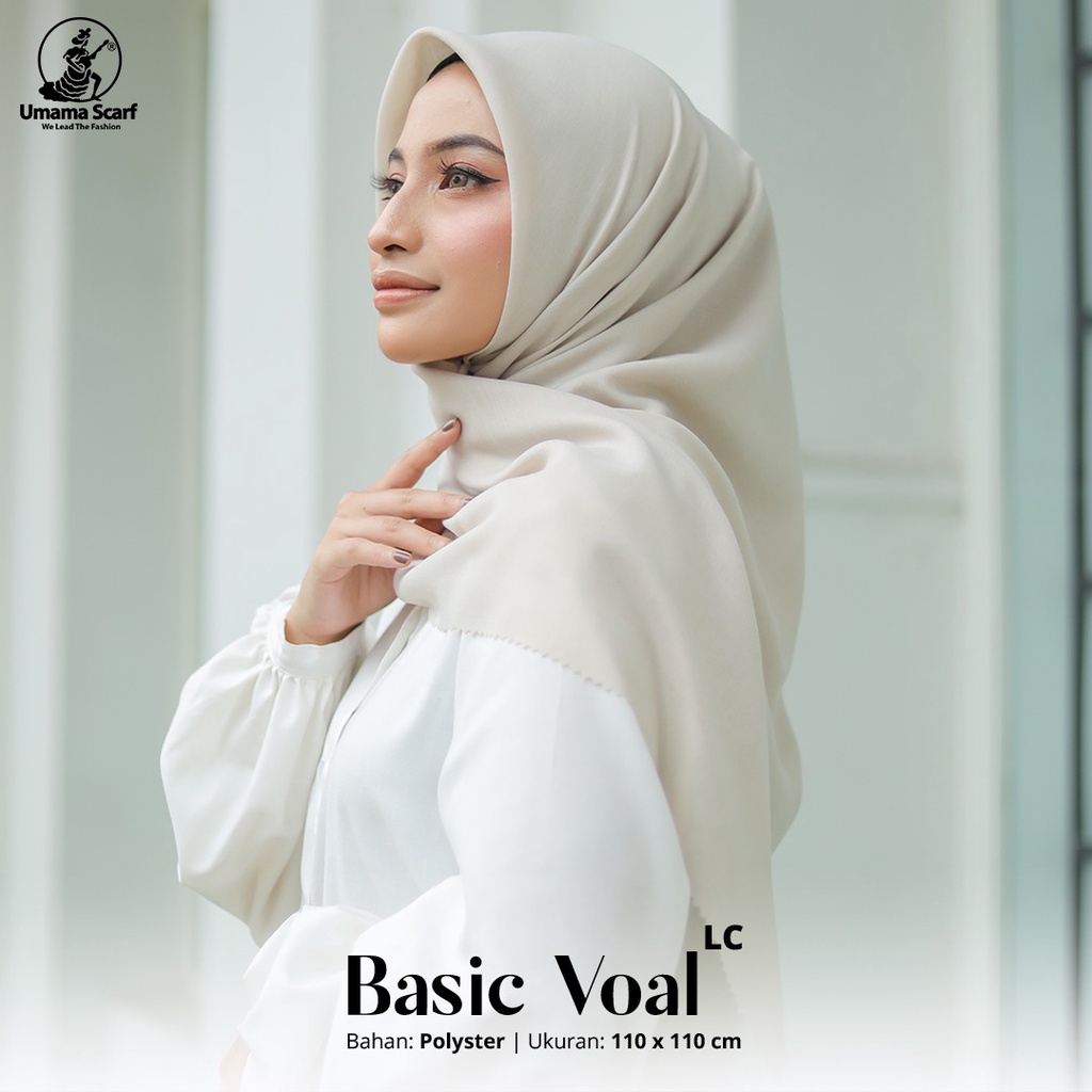 Hijab Segiempat Basic Voal Lasercut Polos By Umama Kerudung Segiempat Miracle Nayla Hija'b