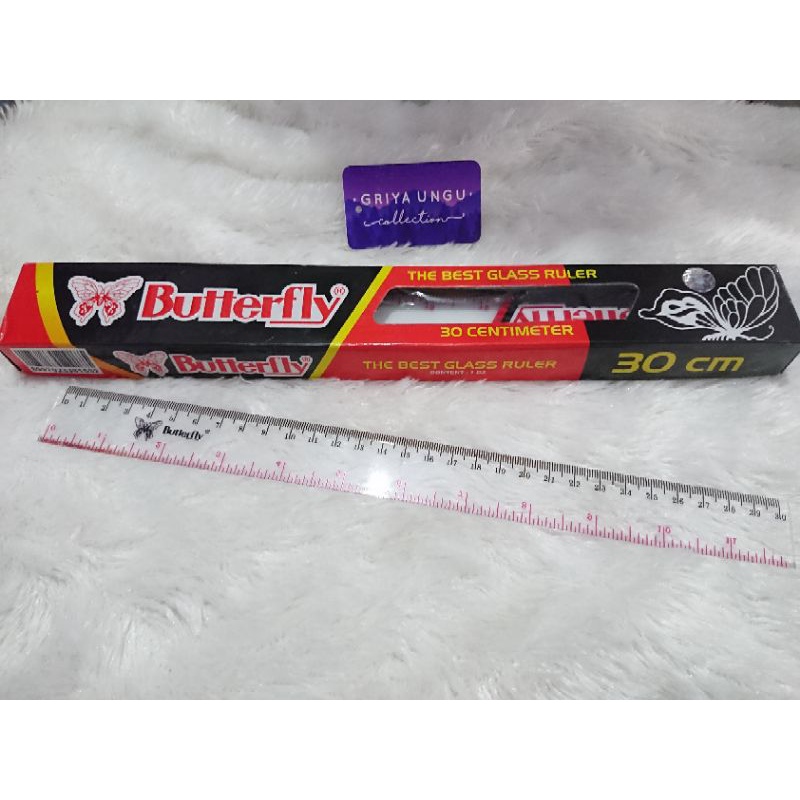 

Penggaris Bening BUTTERFLY 30cm