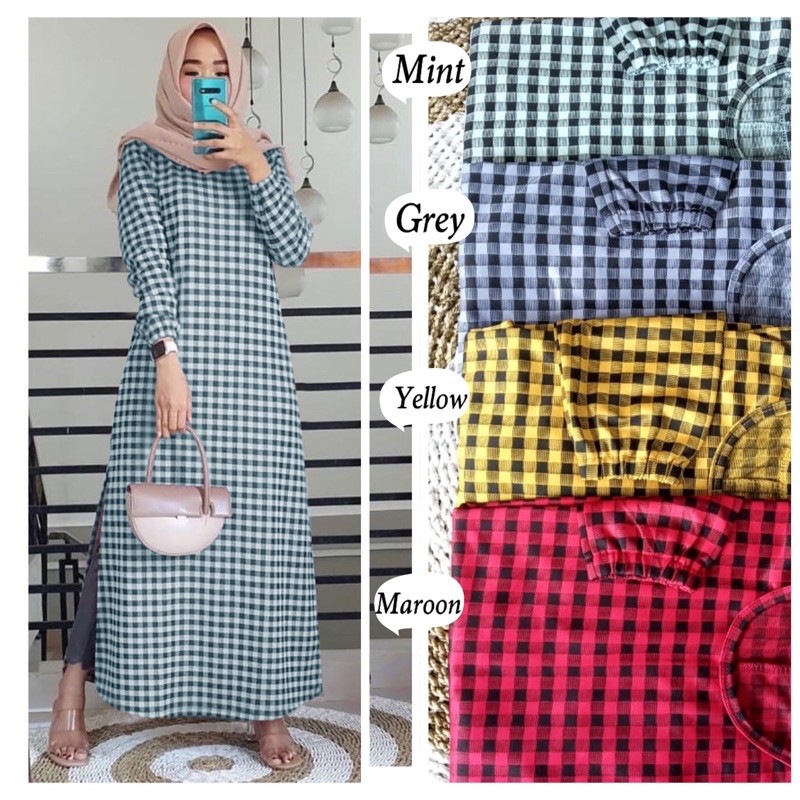 VANITY Maxy 7 - Gamis Vanity Kotak Kaos Zara Import LD100 / R.11 - 188-5472